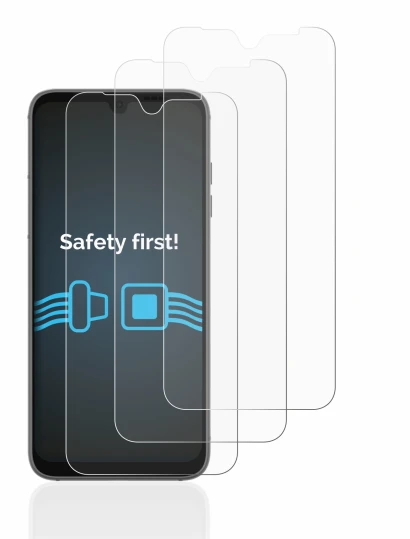Abbildung des Geräts Fairphone 4 mit einer Vielzahl des Displayschutzes.
