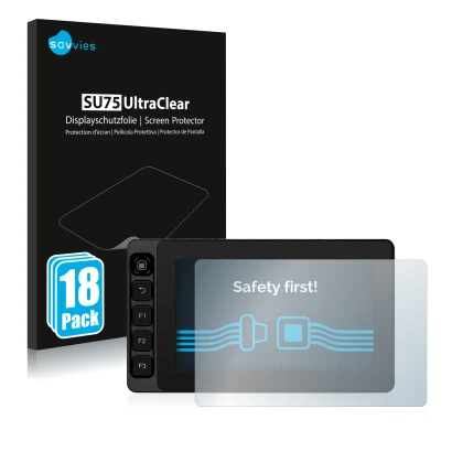 Vorderseite einer Produktverpackung mit dem Markenlogo Savvies. Daneben ist das Gerät SmallHD Ultra 5 mit dem zugehörigen Disp