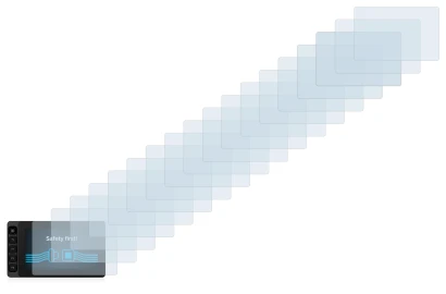 Abbildung des Geräts SmallHD Ultra 5 mit einer Vielzahl des Displayschutzes.