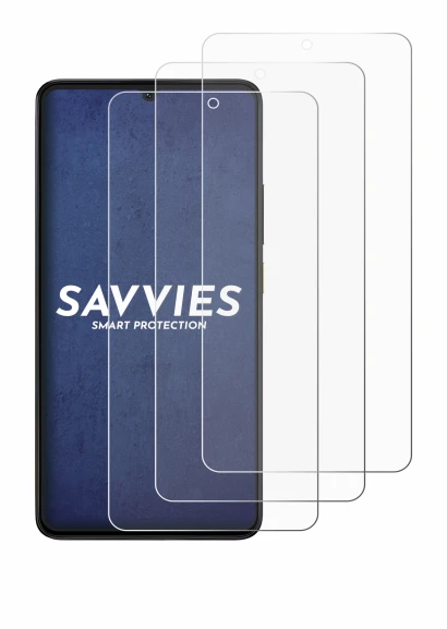 Abbildung des Geräts Xiaomi Poco X6 Pro mit einer Vielzahl des Displayschutzes.