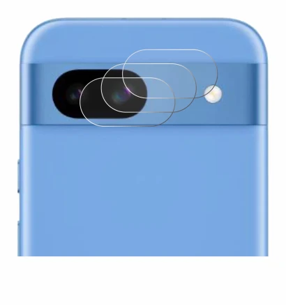 Abbildung des Geräts Google Pixel 8a (NUR Kameraschutz) mit einer Vielzahl des Displayschutzes.