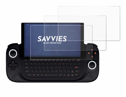 Abbildung des Geräts Ayaneo Slide mit einer Vielzahl des Displayschutzes.