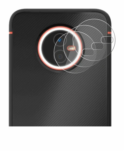 Abbildung des Geräts Gigaset GX4 Pro (NUR Kameraschutz) mit einer Vielzahl des Displayschutzes.