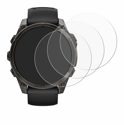 Abbildung des Geräts Garmin Fenix 8 AMOLED (47 mm) mit einer Vielzahl des Displayschutzes.