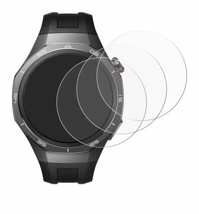 Abbildung des Geräts Huawei Watch GT 5 Pro (46 mm) mit einer Vielzahl des Displayschutzes.