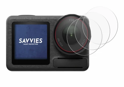 Abbildung des Geräts DJI Osmo Action 5 Pro (Linse) mit einer Vielzahl des Displayschutzes.