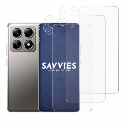 Abbildung des Geräts Xiaomi 14T (Display+Kamera) mit einer Vielzahl des Displayschutzes.