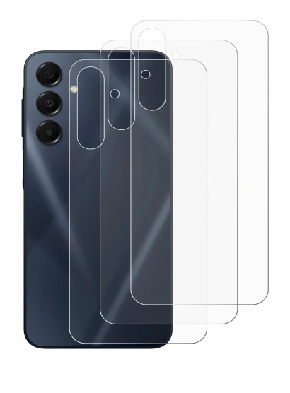 Abbildung des Geräts Samsung Galaxy A16 5G (Rückseite) mit einer Vielzahl des Displayschutzes.