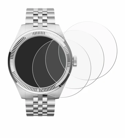 Abbildung des Geräts Withings ScanWatch Nova Brilliant (39 mm) mit einer Vielzahl des Displayschutzes.