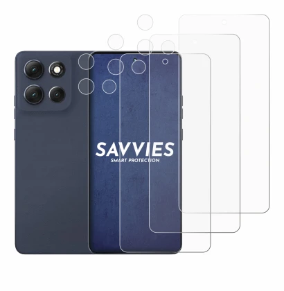 Abbildung des Geräts Motorola Moto G86 Power (Display+Kamera) mit einer Vielzahl des Displayschutzes.