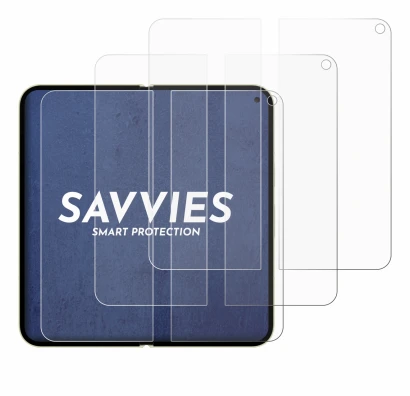 Abbildung des Geräts Google Pixel 10 Pro Fold (Inneres Display) mit einer Vielzahl des Displayschutzes.