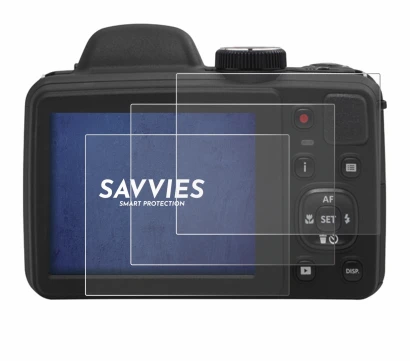 Abbildung des Geräts Kodak Pixpro AZ405 mit einer Vielzahl des Displayschutzes.