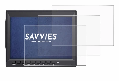 Abbildung des Geräts Feelworld FW759 7" mit einer Vielzahl des Displayschutzes.