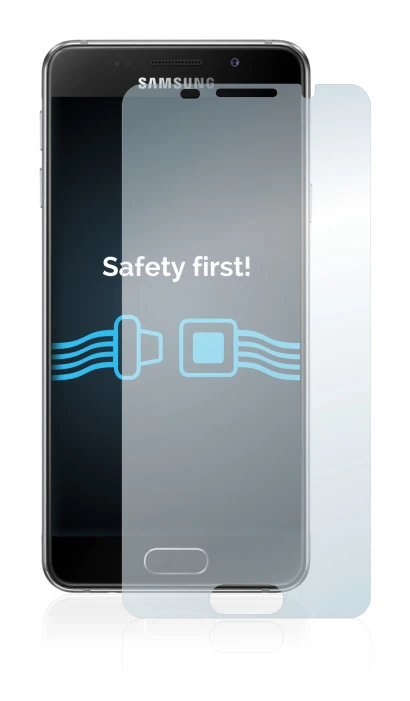 Abbildung des Geräts Samsung Galaxy A3 2016 mit einer Vielzahl des Displayschutzes.