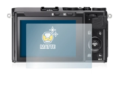 Abbildung des Geräts Fujifilm FinePix X70 mit einer Vielzahl des Displayschutzes.