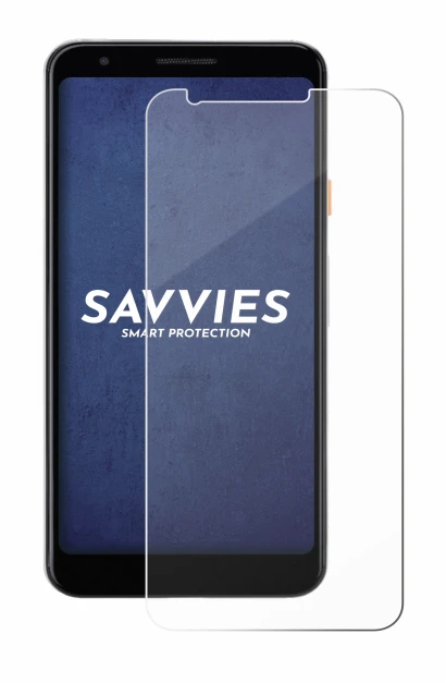 Abbildung des Geräts Google Pixel 3a mit einer Vielzahl des Displayschutzes.