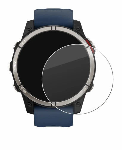 Abbildung des Geräts Garmin quatix 7 mit einer Vielzahl des Displayschutzes.