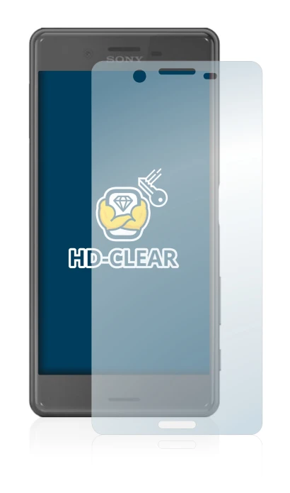 Abbildung des Geräts Sony Xperia X Performance mit einer Vielzahl des Displayschutzes.