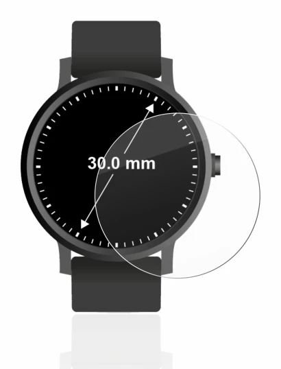 Abbildung des Geräts Armbanduhren (Kreisrund, ø: 30 mm) mit einer Vielzahl des Displayschutzes.