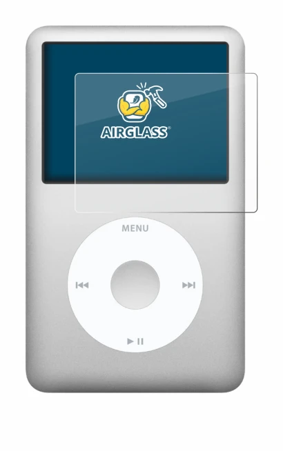 Abbildung des Geräts Apple iPod classic 160 GB (7. Gen.) mit einer Vielzahl des Displayschutzes.