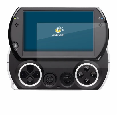 Abbildung des Geräts Sony PSP Go mit einer Vielzahl des Displayschutzes.