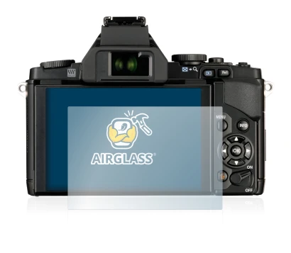 Abbildung des Geräts Olympus OM-D E-M5 mit einer Vielzahl des Displayschutzes.