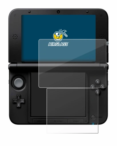 Abbildung des Geräts Nintendo 3DS XL SPM7800 mit einer Vielzahl des Displayschutzes.