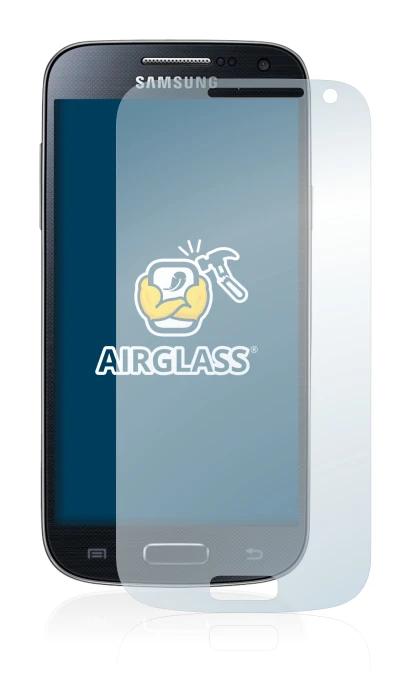 Abbildung des Geräts Samsung Galaxy S4 Mini LTE (4G) I9195 mit einer Vielzahl des Displayschutzes.