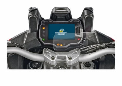 Abbildung des Geräts Ducati Multistrada 1200 2015+ Tachoanzeige mit einer Vielzahl des Displayschutzes.