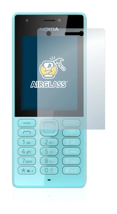 Abbildung des Geräts Nokia 216 mit einer Vielzahl des Displayschutzes.