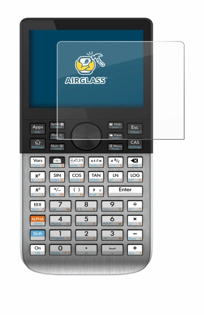 Abbildung des Geräts HP Prime mit einer Vielzahl des Displayschutzes.