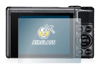 Abbildung des Geräts Canon PowerShot SX730 HS mit einer Vielzahl des Displayschutzes.