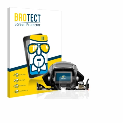 Vorderseite einer Produktverpackung mit dem Markenlogo BROTECT. Daneben ist das Gerät KTM 1290 Super Adventure S 2017 Tachoanz