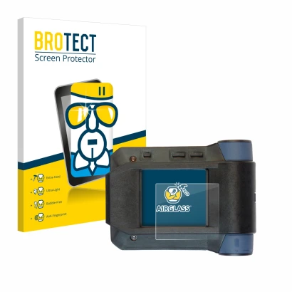 Vorderseite einer Produktverpackung mit dem Markenlogo BROTECT. Daneben ist das Gerät Swissphone s.Quad X15 mit dem zugehörige