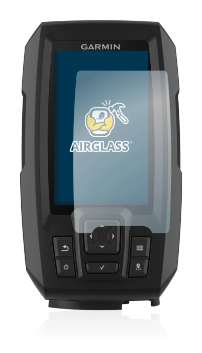 Abbildung des Geräts Garmin Striker Plus 4 mit einer Vielzahl des Displayschutzes.