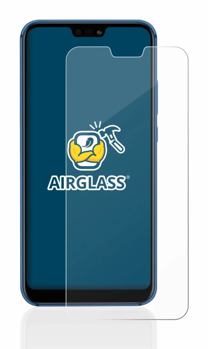 Abbildung des Geräts Huawei P20 lite 2018 mit einer Vielzahl des Displayschutzes.