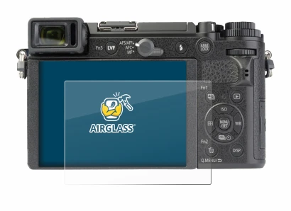 Abbildung des Geräts Panasonic Lumix DC-GX9 mit einer Vielzahl des Displayschutzes.