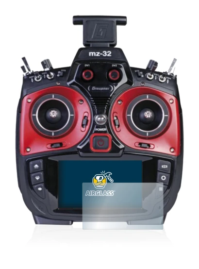 Abbildung des Geräts Graupner MZ-32 (3.Gen) mit einer Vielzahl des Displayschutzes.