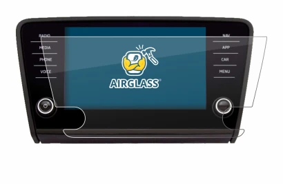 Abbildung des Geräts Skoda Amundsen Superb 2018 Infotainment System 8" mit einer Vielzahl des Displayschutzes.
