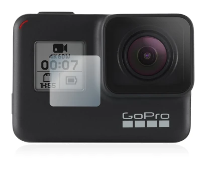 Abbildung des Geräts GoPro Hero 7 Black (Vorderes Display) mit einer Vielzahl des Displayschutzes.