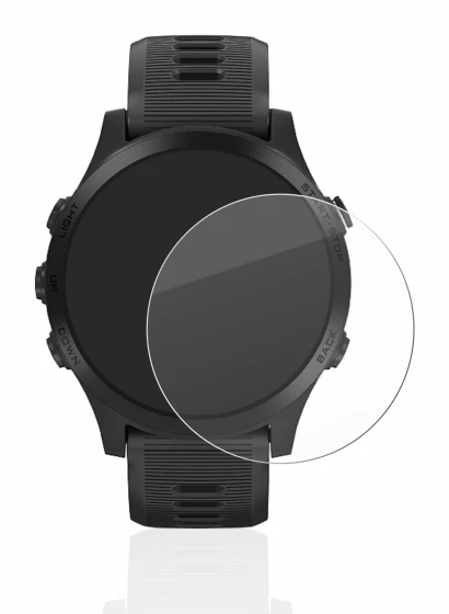 Abbildung des Geräts Garmin Forerunner 945 mit einer Vielzahl des Displayschutzes.