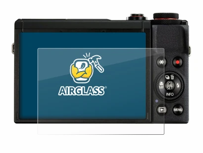 Abbildung des Geräts Canon PowerShot G7 X Mark III mit einer Vielzahl des Displayschutzes.