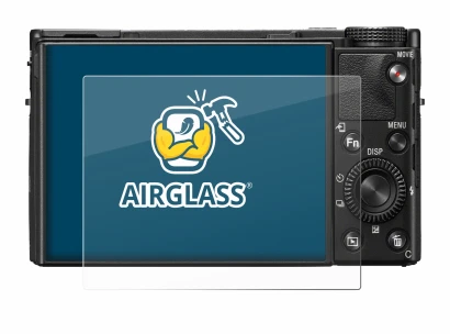Abbildung des Geräts Sony Cyber-Shot DSC-RX100 VII mit einer Vielzahl des Displayschutzes.