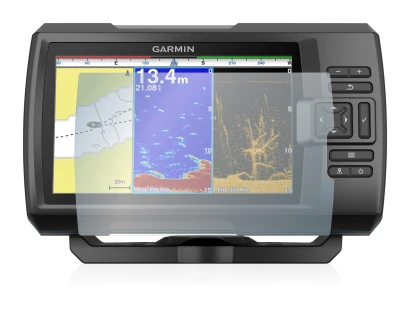 Abbildung des Geräts Garmin Striker Plus 9sv mit einer Vielzahl des Displayschutzes.