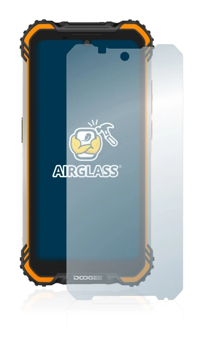 Abbildung des Geräts Doogee S58 Pro mit einer Vielzahl des Displayschutzes.