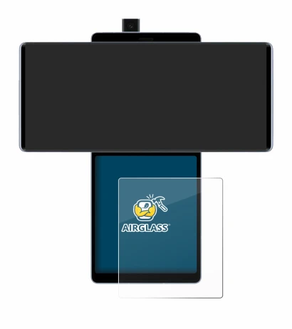 Abbildung des Geräts LG Wing (Hinteres Display) mit einer Vielzahl des Displayschutzes.