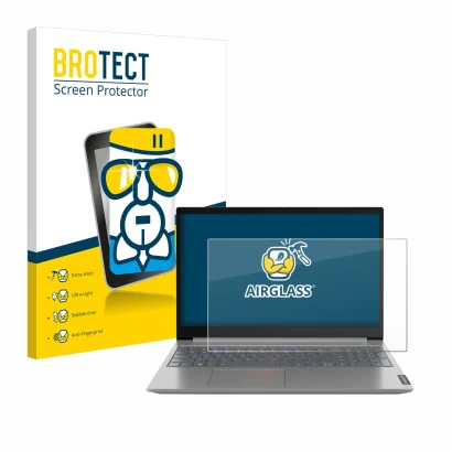 Vorderseite einer Produktverpackung mit dem Markenlogo BROTECT. Daneben ist das Gerät Lenovo ThinkBook 14 Gen 1 mit dem zugehö