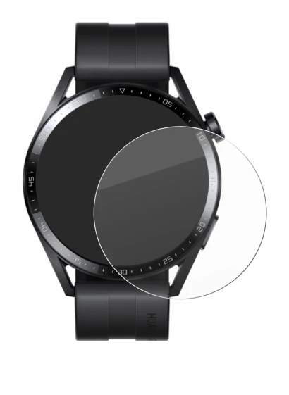 Abbildung des Geräts Huawei Watch GT 3 (46 mm) mit einer Vielzahl des Displayschutzes.