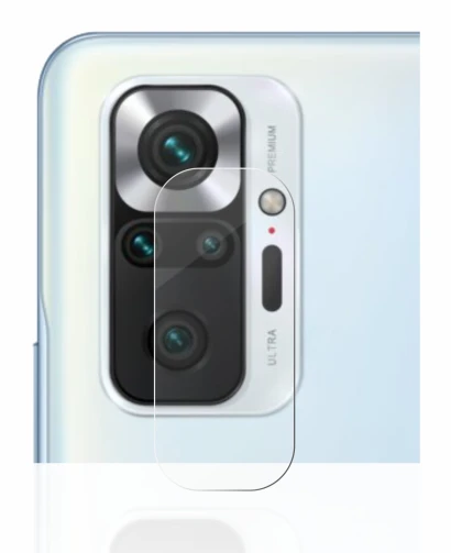 Abbildung des Geräts Xiaomi Redmi Note 10 Pro (NUR Kameraschutz) mit einer Vielzahl des Displayschutzes.