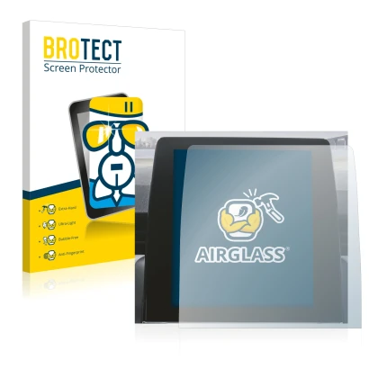 Vorderseite einer Produktverpackung mit dem Markenlogo BROTECT. Daneben ist das Gerät Renault Zoe 2020 Easy Link 9.3" mit dem 